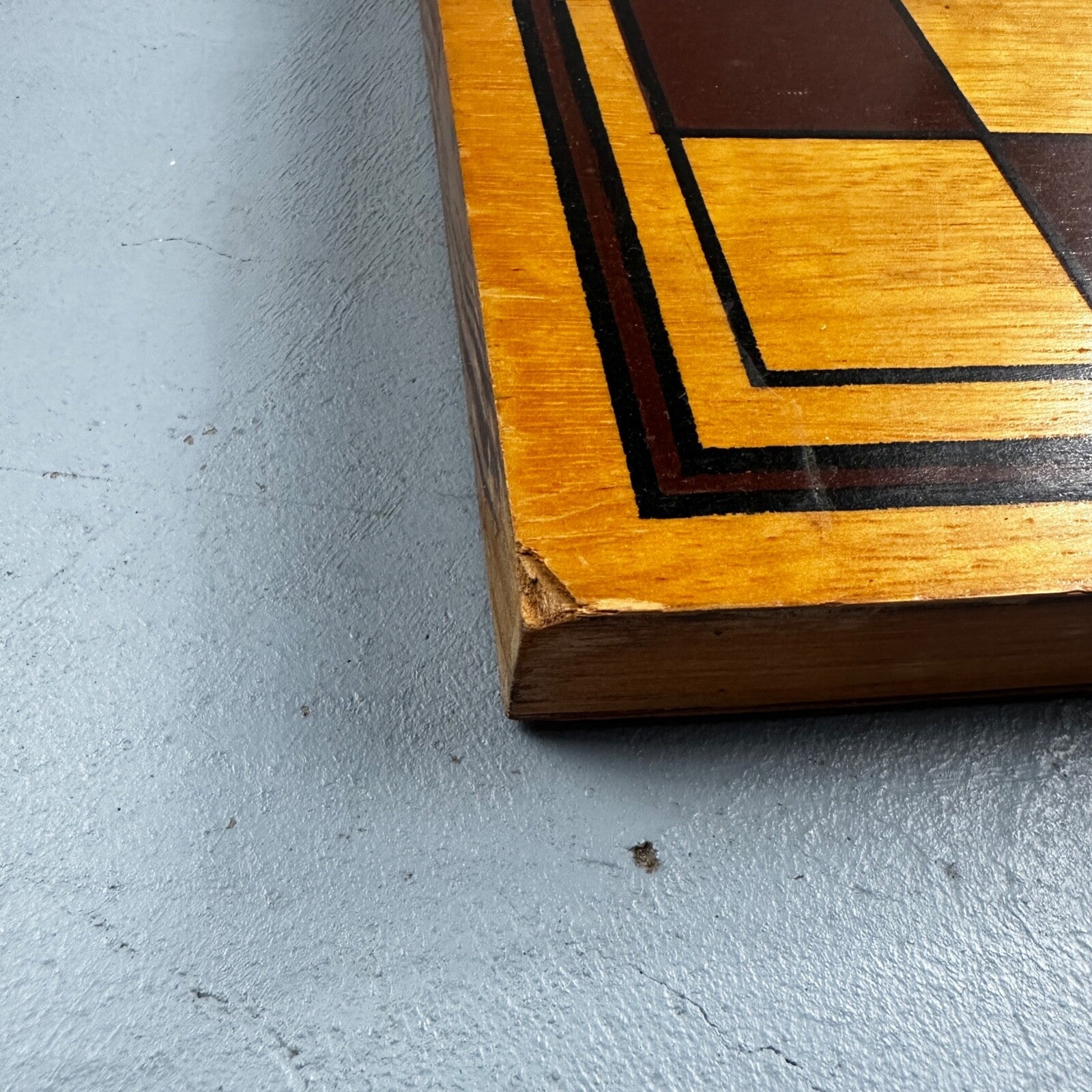 Vintage Drueke Solid Wood Large Chess Board 1960s MCM Grand Rapids 172 16"