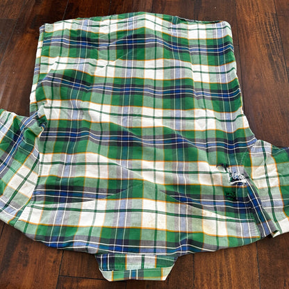 Wrangler Shirt 2XL XXL Green Blue Plaid Cowboy 90s Western Button Casual Mens