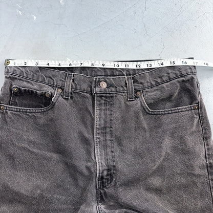 Levis 505 Vintage 90s USA Red Tab Jeans 36x32 Black Light Wash Act 34x27