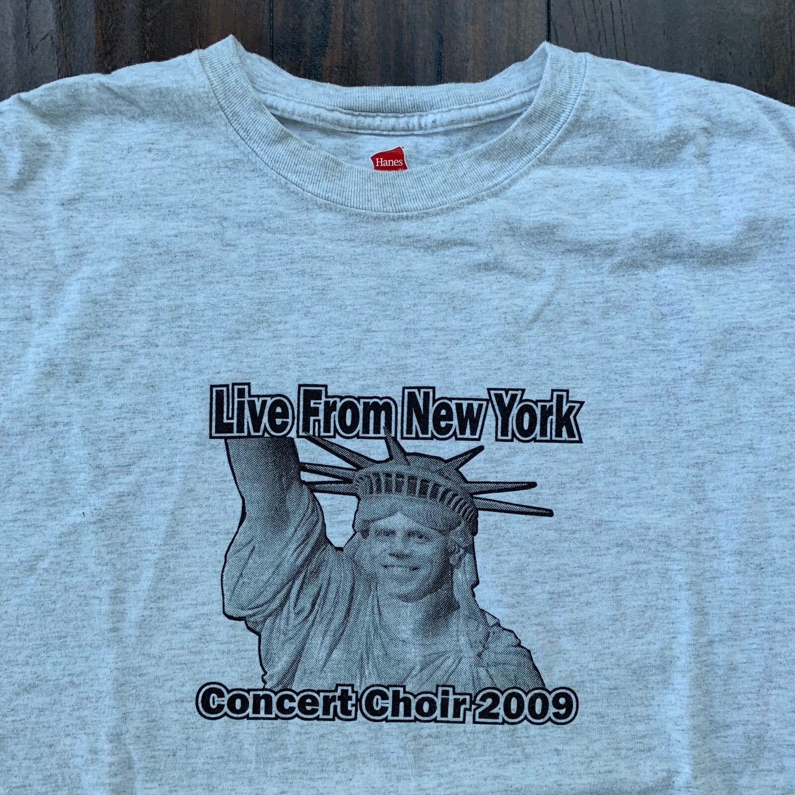 Live From New York City Vintage T Shirt Statue of Liberty Nirvana Funny Humor 
