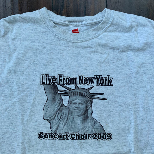 Live From New York City Vintage T Shirt Statue of Liberty Nirvana Funny Humor 