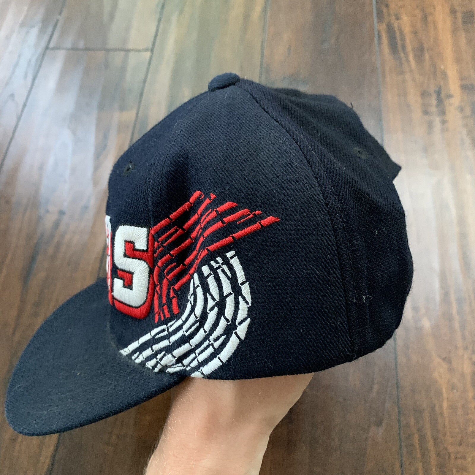 Vintage 90s Portland Trail Blazers Logo Athletic Diamond SnapBack Hat Cap NBA