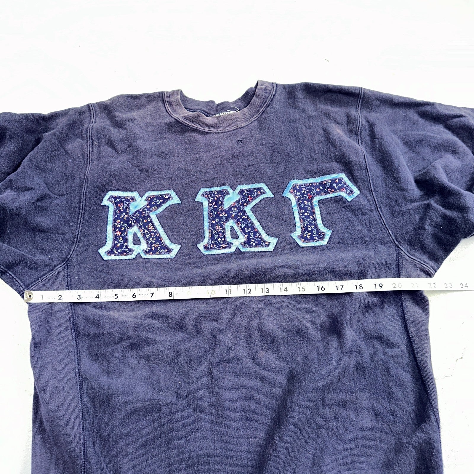 VTG 80s Champion Reverse Weave Crewneck Sweatshirt USA Kappa Gamma College Navy