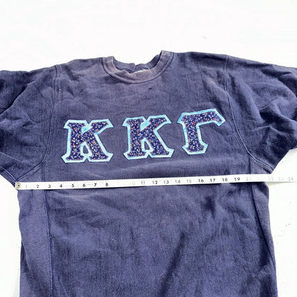 VTG 80s Champion Reverse Weave Crewneck Sweatshirt USA Kappa Gamma College Navy