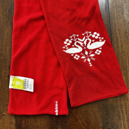 VTG Adidas Scarf Beautiful Red Colors Neo Label Soft Sports Athletic Swans