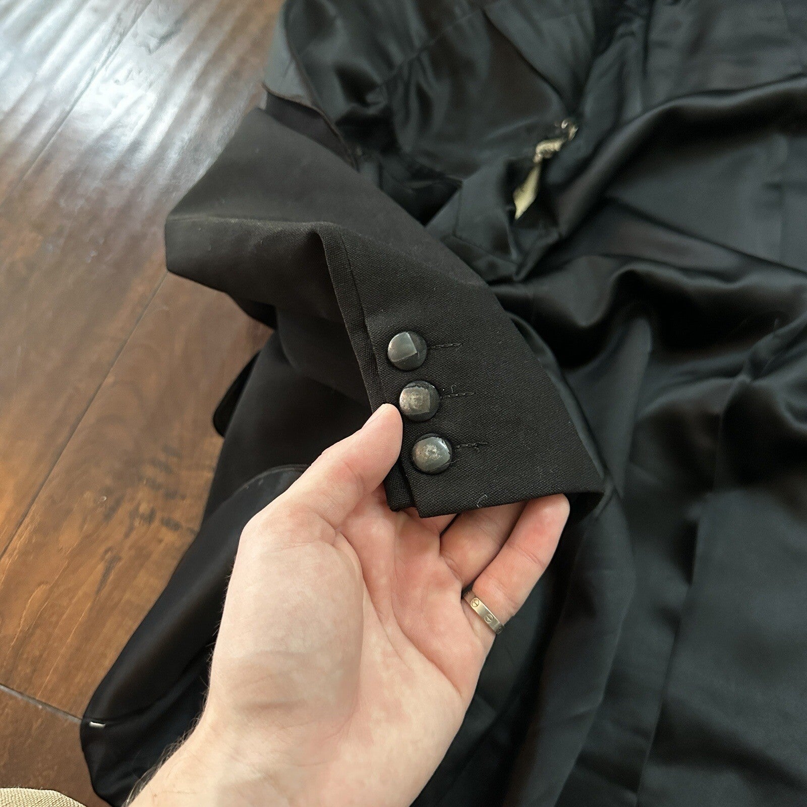 VTG 1920s Mens 3 PC Suit Tuxedo Coat Jacket Pants Wool Thorsen Gray 20s 30s