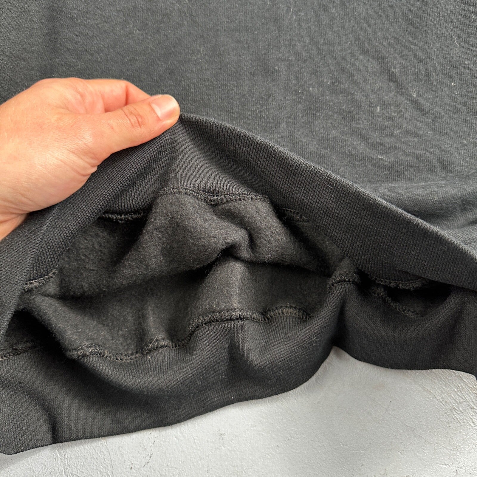 VTG Jerzees Sport Blank Sweatshirt L 1990s Y2K Black Crewneck Basic