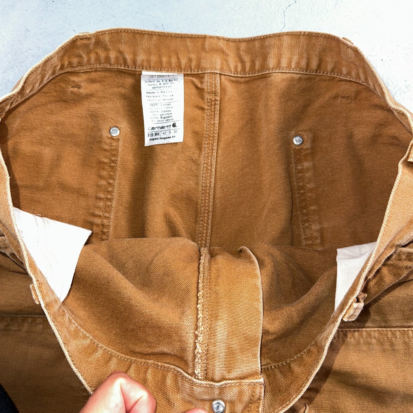 Carhartt VTG Double Knee Carpenter Pants Y2K B01 B136 BRN Brown 40x30 Act 39x29