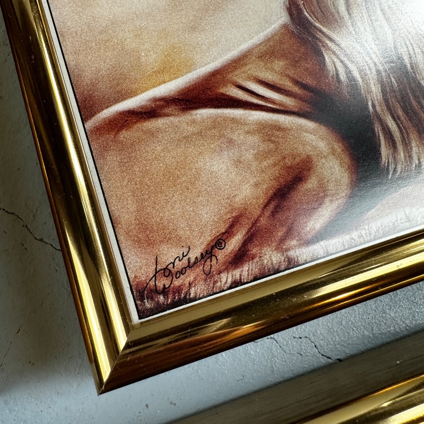 Home Interiors Tiger Framed Picture Toni Woolsey Local Oregon Artist Cats