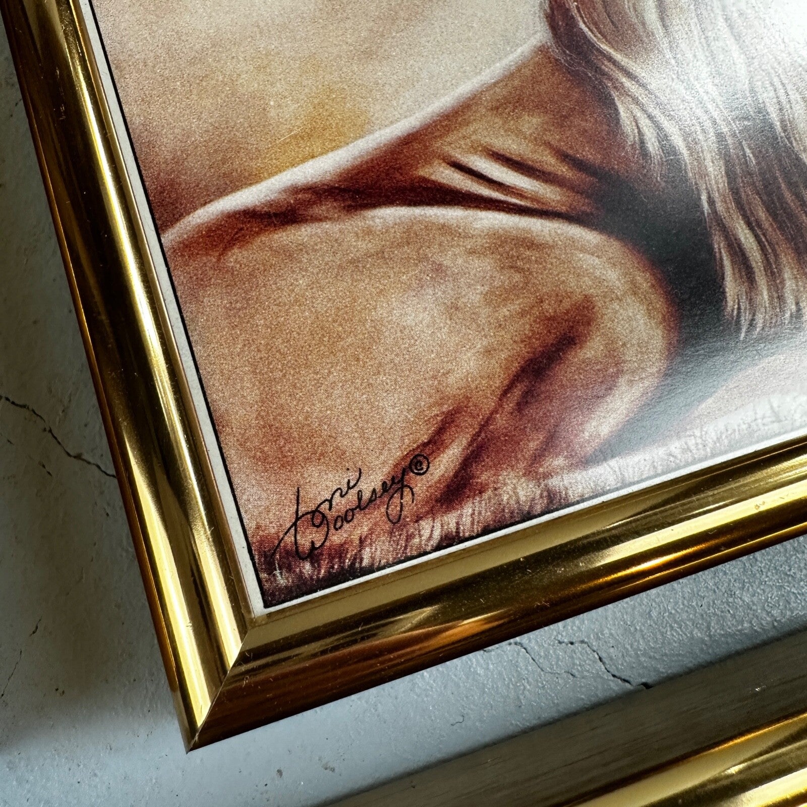 Home Interiors Tiger Framed Picture Toni Woolsey Local Oregon Artist Cats