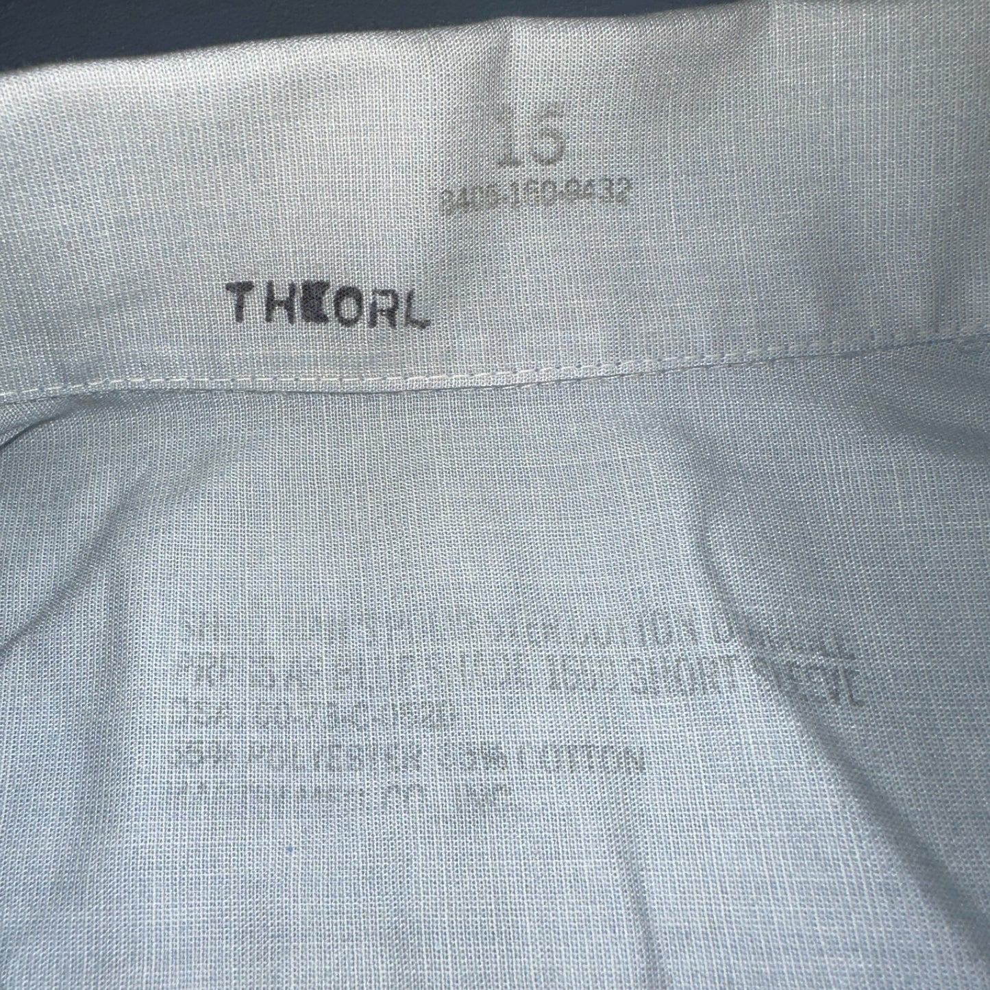 1973 US Army Vietnam War Men Blue Button Long Sleeve Shirt 16 DSA-100 1970s 70s