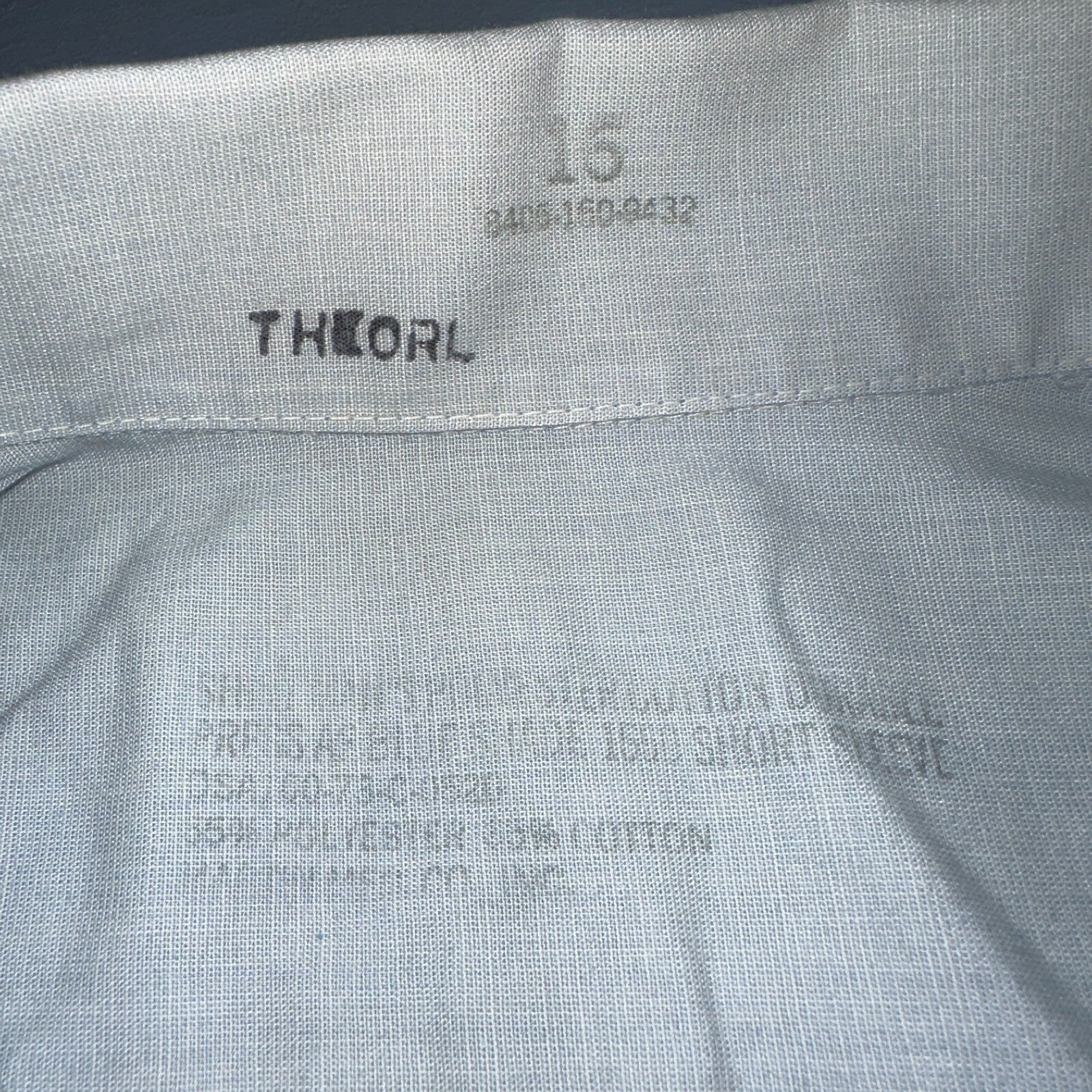 1973 US Army Vietnam War Men Blue Button Long Sleeve Shirt 16 DSA-100 1970s 70s