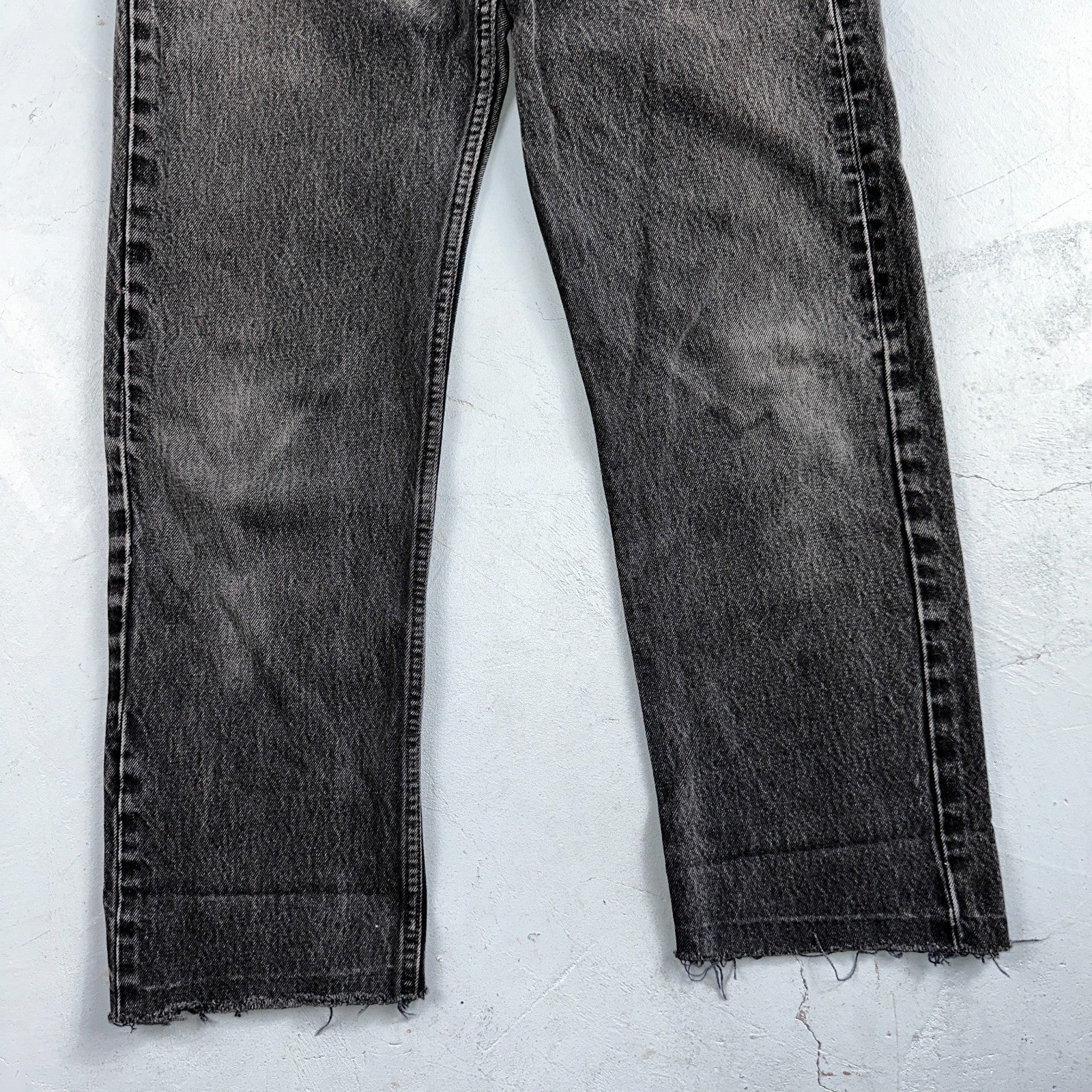 Levis 501 Vintage 90s USA XX Straight Leg Jeans Black Light Wash 32x36 Act 30x27