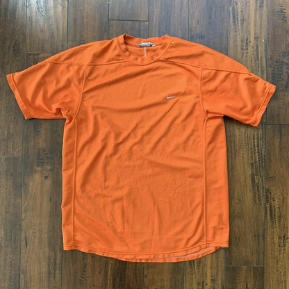 Vintage Nike Y2K Jersey T Shirt Soccer Football Sports Orange Running 2000s