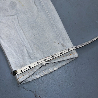 Levis 501 Vintage 90s USA XX Straight Leg Jeans Blue Light Wash 32x34 Act 29x26