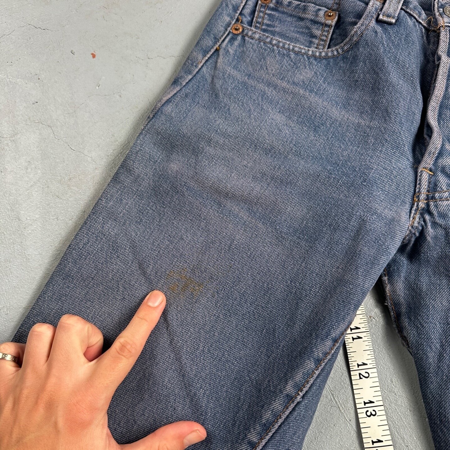 Levis 501 Vintage 80s Redline Selvedge USA XX Jeans Dyed Wash 28x36 Act 26x31