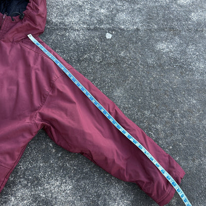 VTG 90s Nike Team Sports Logo Spellout Coat Jacket Parka Men’s M 1990s Red