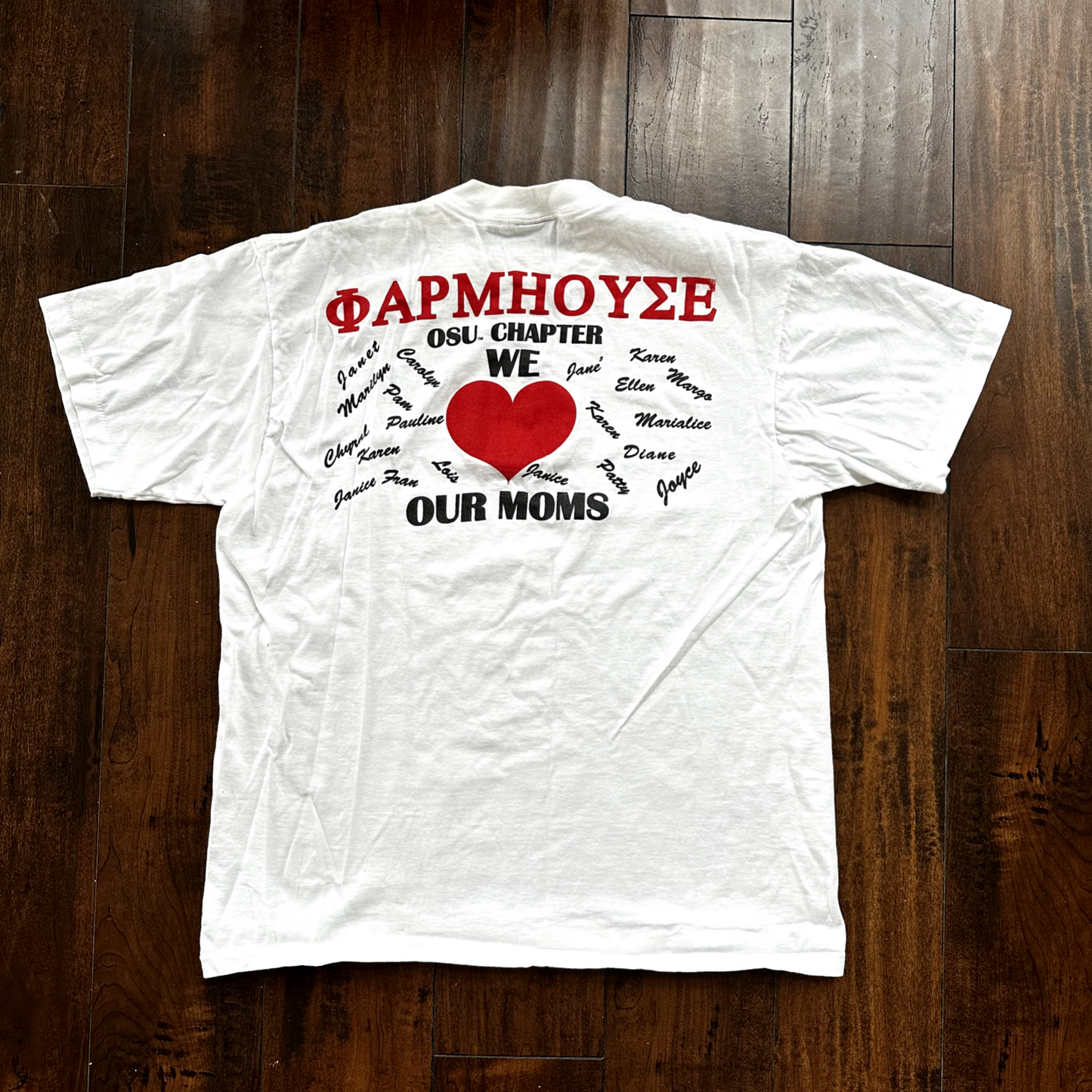 Oneita MOM Vintage T Shirt 1993 90s USA Weekend Love Heart Moms Future