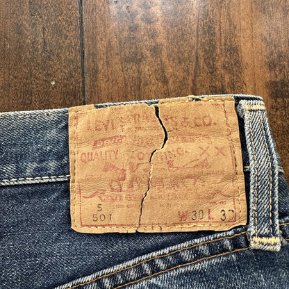 Levis 501 XX Big E True Vintage 60s Redline Denim 66 Skinny Jeans 1960s 29x26