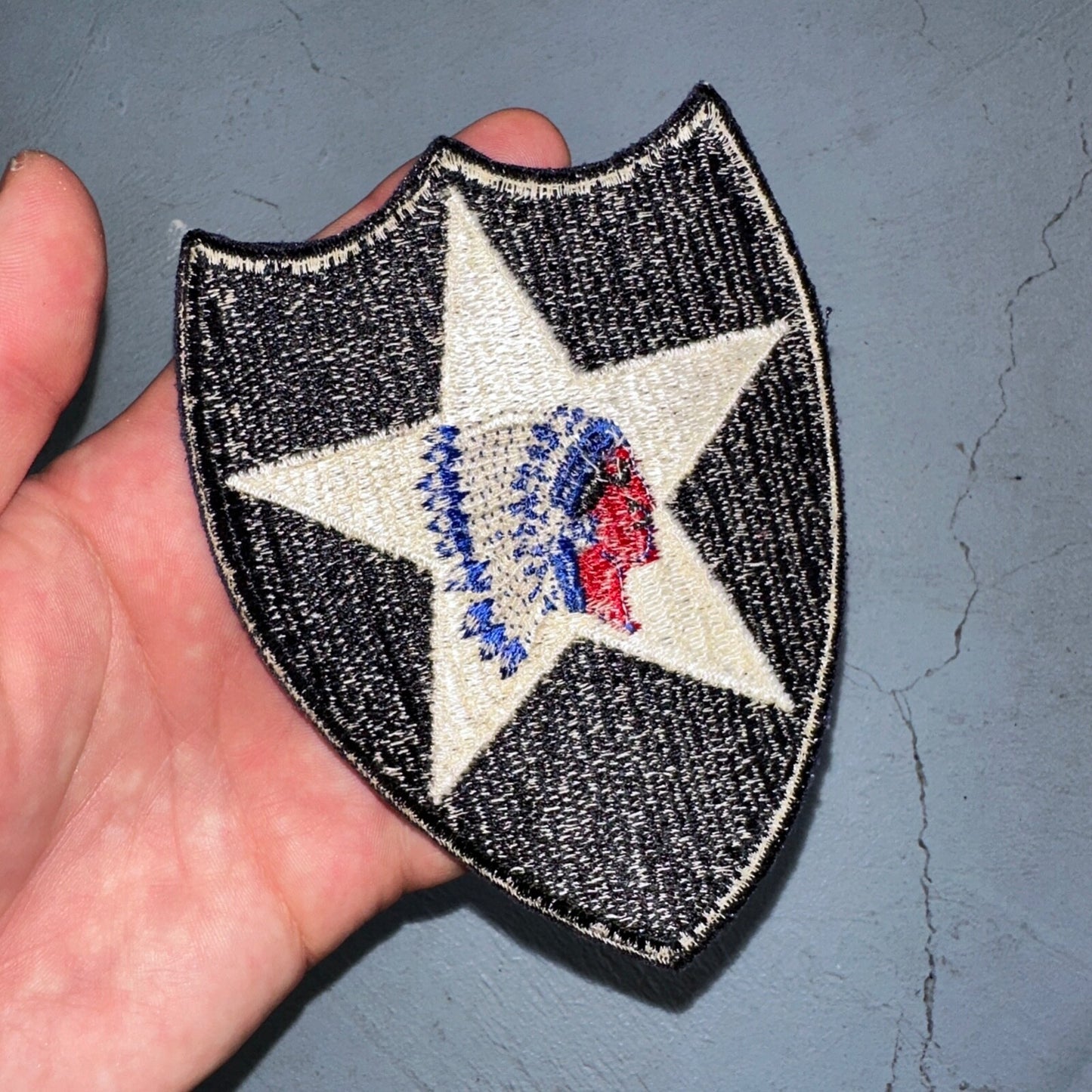 Vintage WWII US Army 2nd Infantry Division Embroidered Patch Not Sure How Old