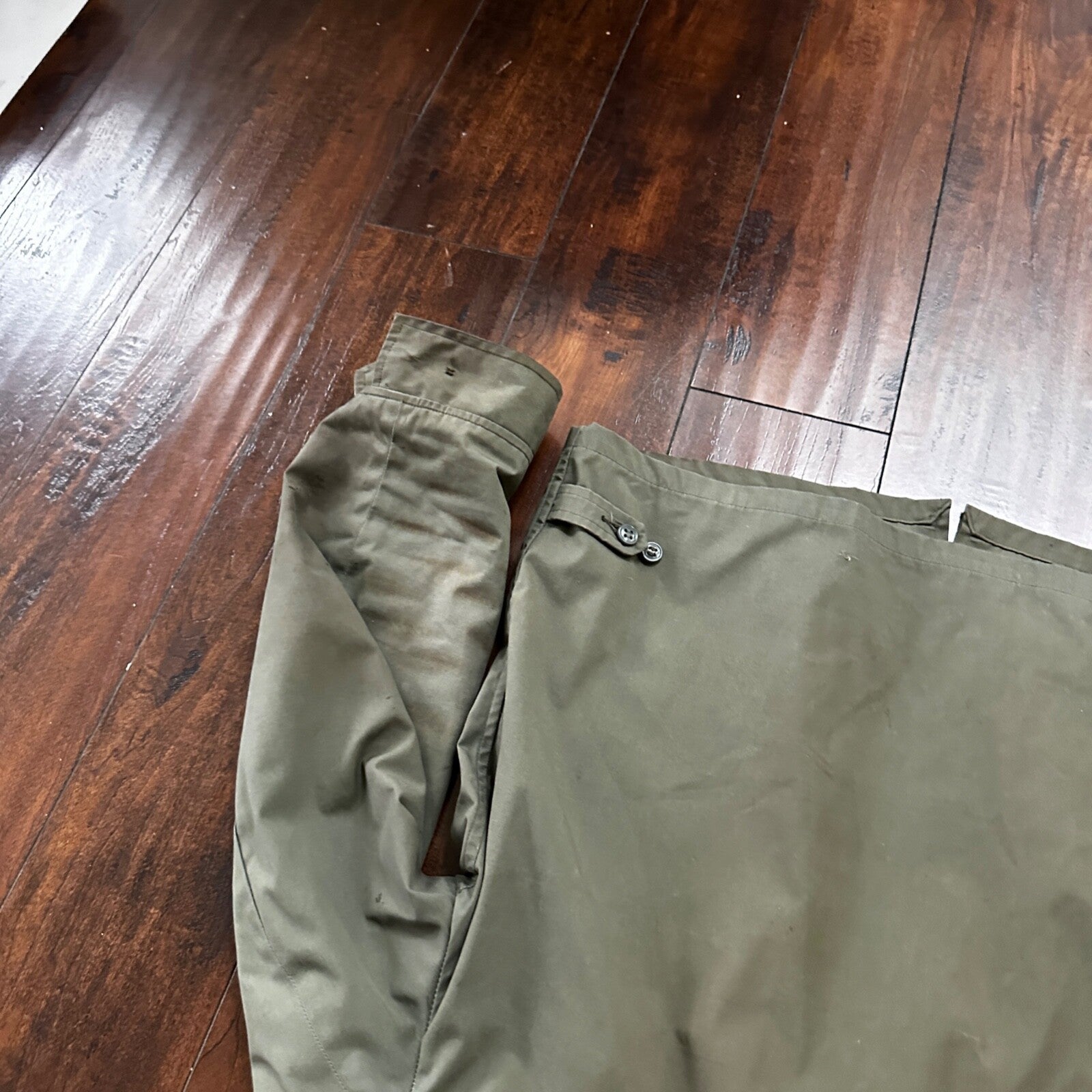 VTG 1960s AG-274 Military Green Water Repellent Jacket 42R Gabardine Rockabilly