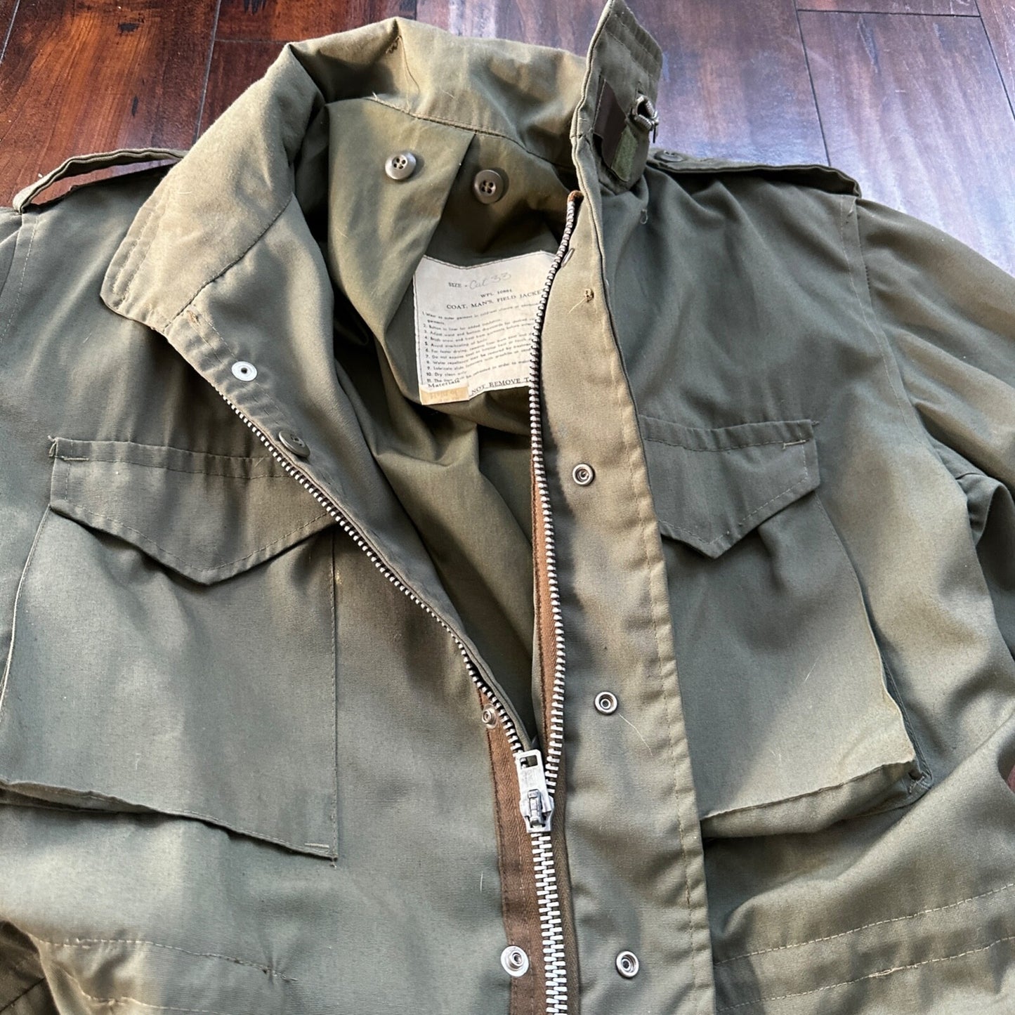 VTG Military M-1943 Combat Field Jacket 1950s Civilian Size M Regular M43