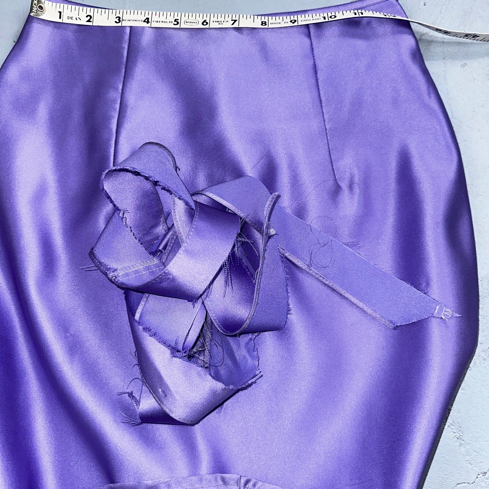 Zum Zum By Niki Livas Women's Purple Crop Skirt Beading Maxi Dress 5-6 USA Prom