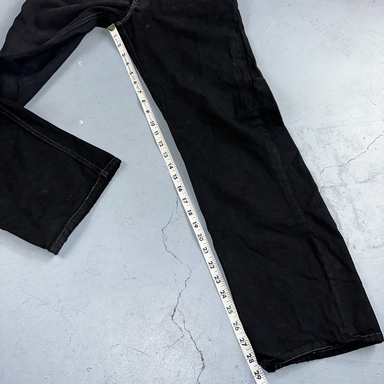 Levis 501 Vintage 90s XX Straight Leg Jeans Black Overdye Wash 36x30 Act 34x29