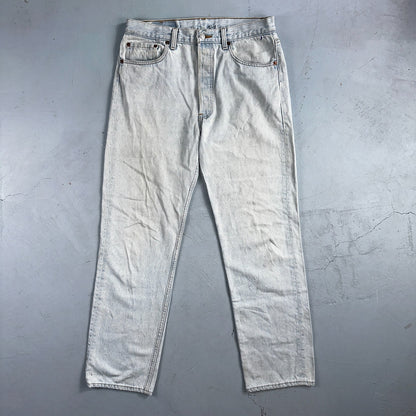 Levis 501 Vintage 90s USA XX Straight Leg Jeans Blue Light Wash 33x30 Act 31x29