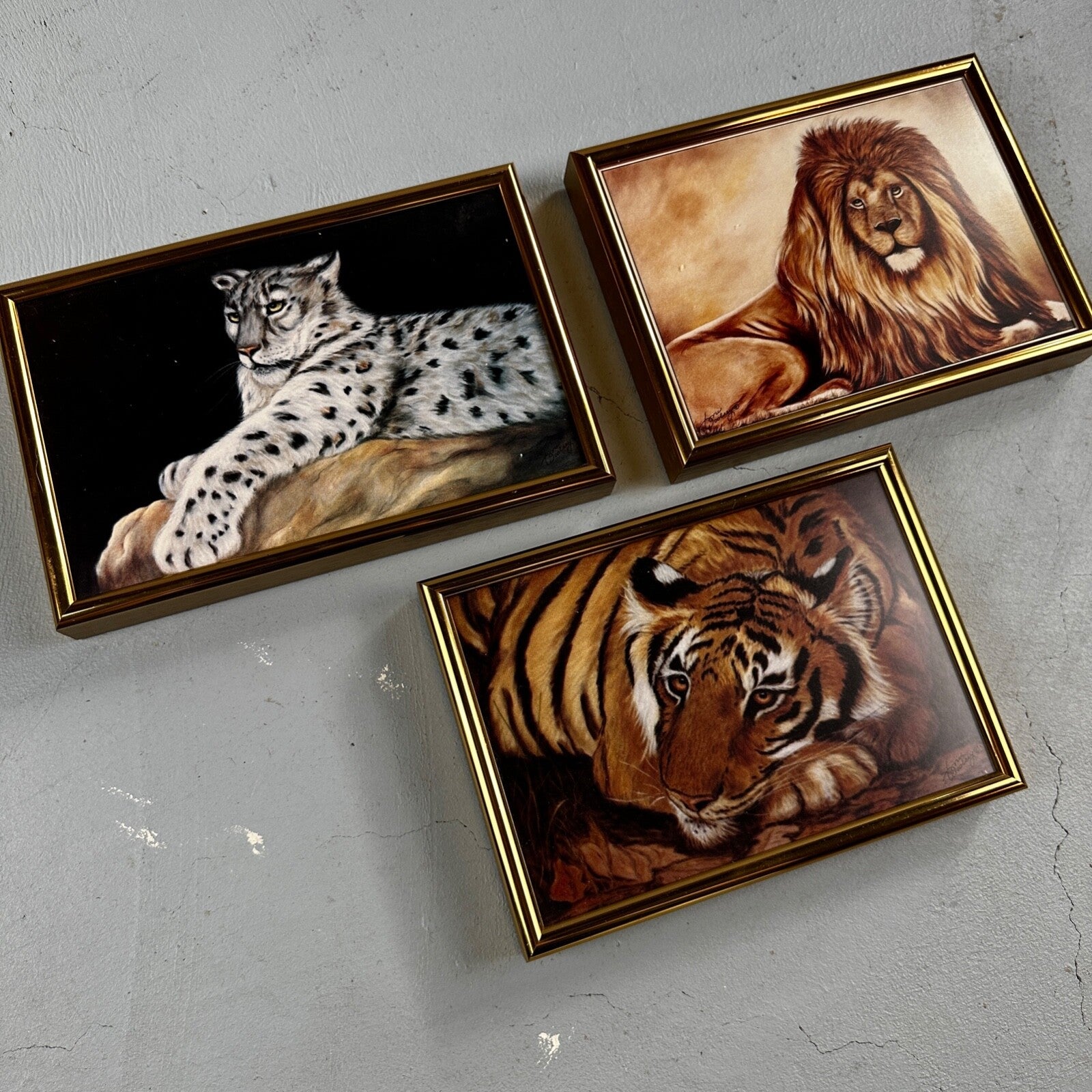 Home Interiors Tiger Framed Picture Toni Woolsey Local Oregon Artist Cats