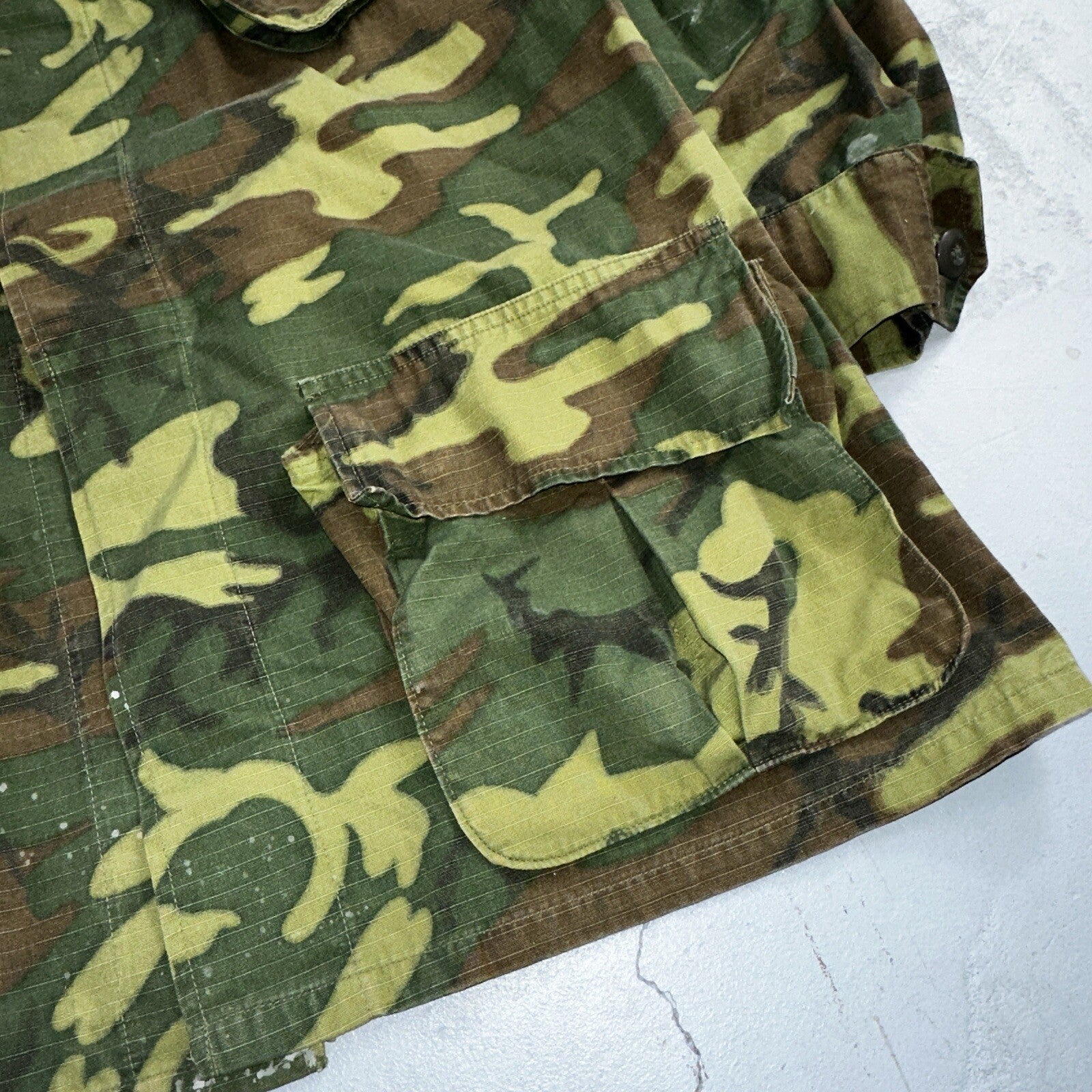 USMC 1968 Military Camouflage Wind Resistant Poplin Coat Camo Jacket Alpha 60s