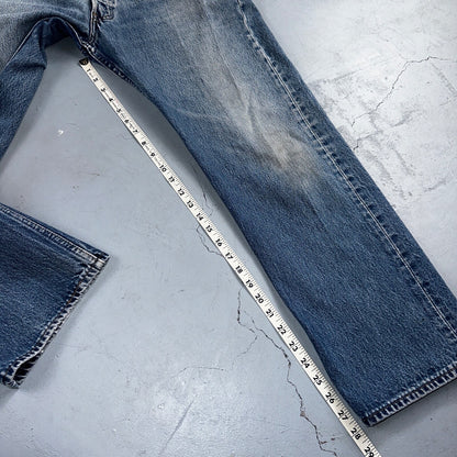 Levis 501 Vintage 90s USA XX Straight Leg Jeans Blue Light Wash 38x32 Act 34x28