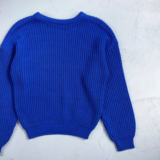 VTG 50s 60s Hand Knit Cable Sweater Handmade Rockabilly Cottage Core Grandma