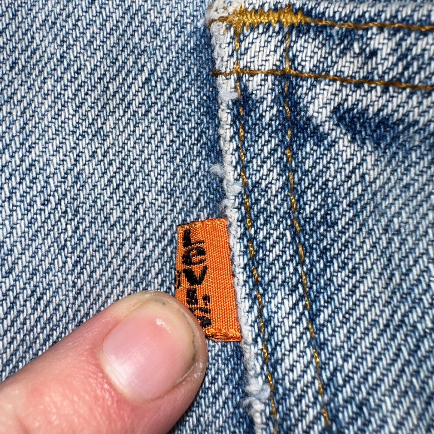 Levis 517 Vintage 80s USA Orange Tab Bootcut Flare Blue Worn Jeans Act 32x27