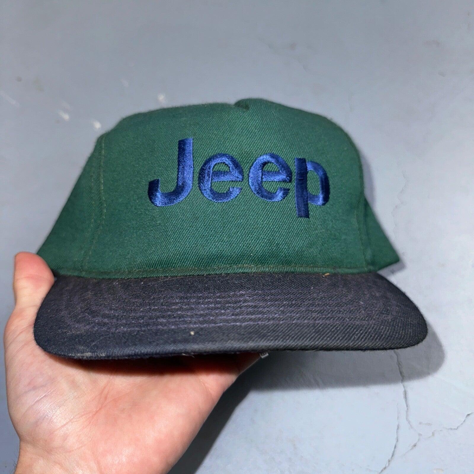 Jeep Lot of 2 VTG Hat Cap Snapback Trucker Embroidered Cars Trucks Set