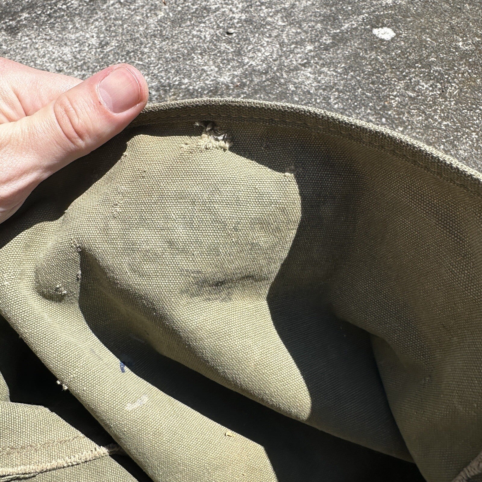 Korea US GI Gas Mask Bag Original Backpack Belt WWII Haversack 1960s?