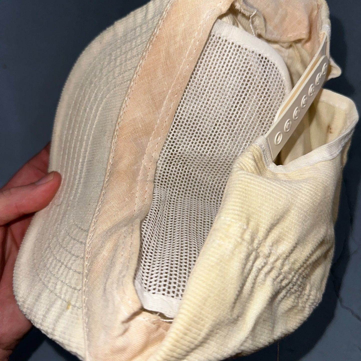 General Mills Corduroy VTG Hat Cap Snapback White USA Cereal Fun Tasty Logo