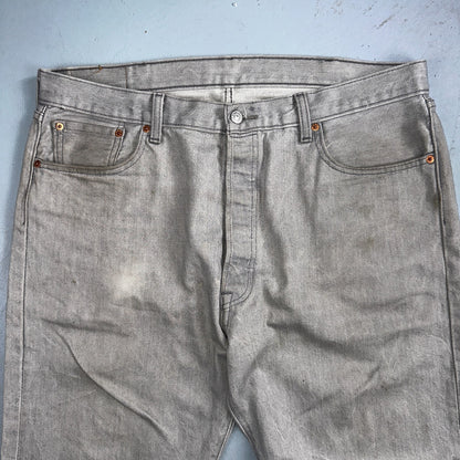 Levis 501 Vintage Y2K XX Straight Leg Jeans 40x30 Gray Wash 2000s Act 38x27
