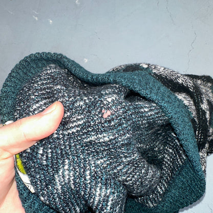 Vintage Le Tigre Mens Sweater M Blue Geometric Cardigan Grandpa 90s Cozy Aztec