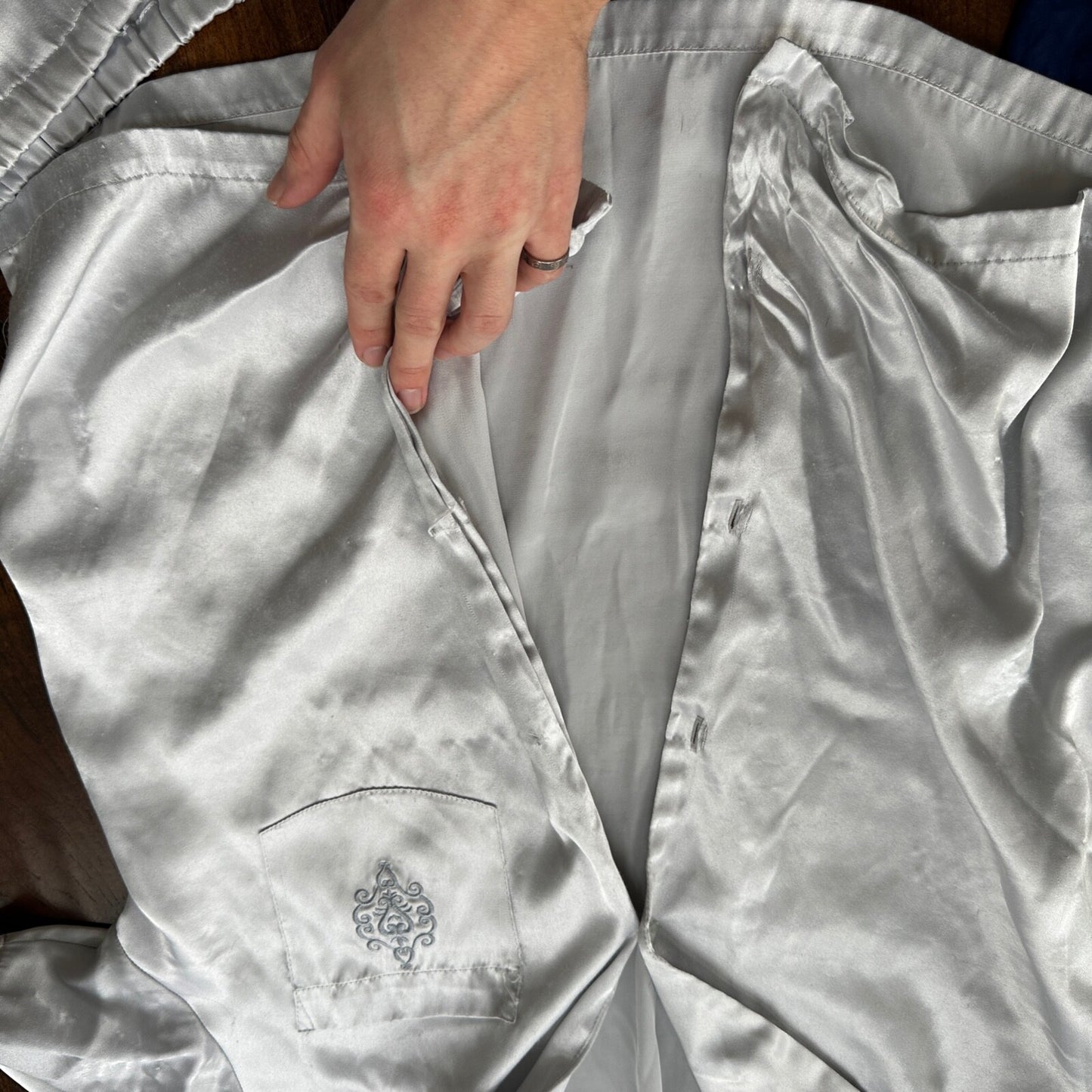 Two Cute Sets Jones New York Silky Pajamas Short Sleeve Missing Buttons VTG