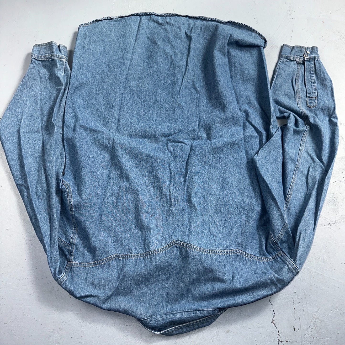 Harley Davidson Shirt Mens Large Long Blue Pearl Snap 90s Vintage Motor