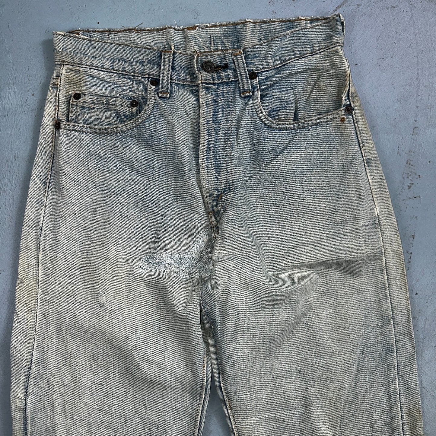 Levis 505 VTG 70s SS Redline Selvedge USA XX Jeans Light Wash Talon Act 29x34