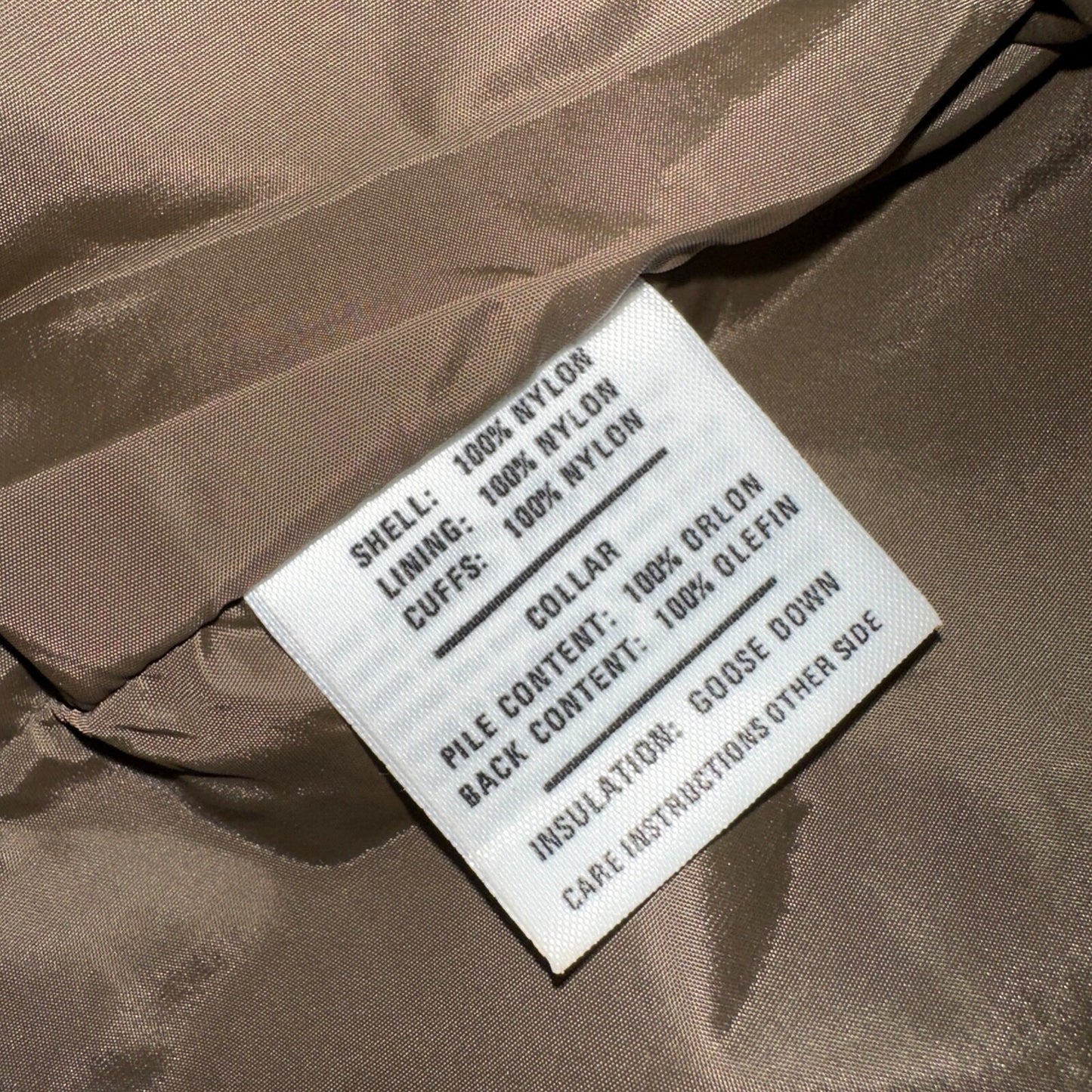 Vintage Tempco Goose Down Insulated Puffer Jacket Brown Size 14 USA 1970s 70s