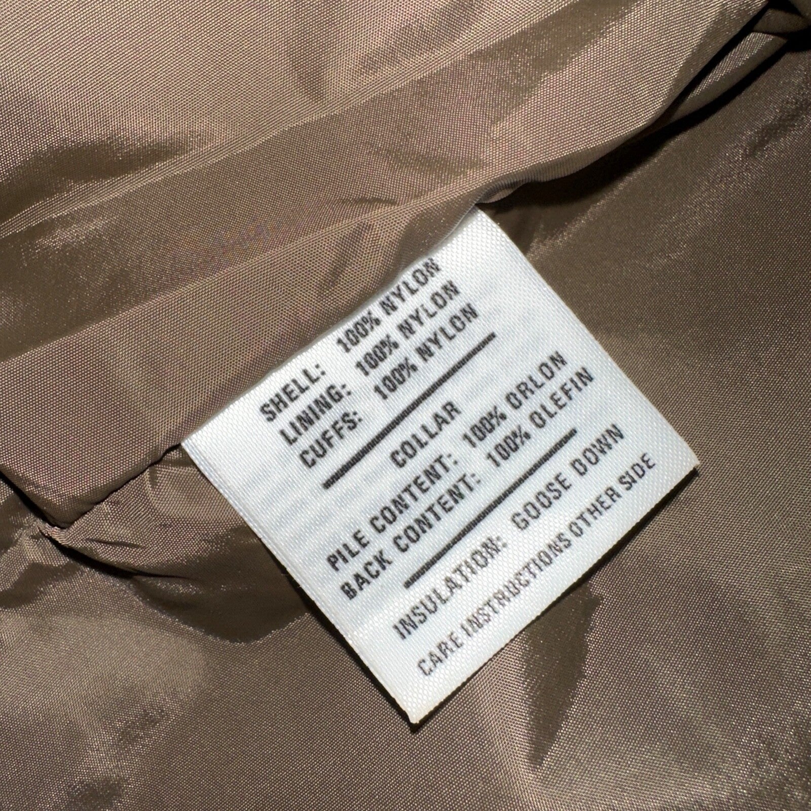 Vintage Tempco Goose Down Insulated Puffer Jacket Brown Size 14 USA 1970s 70s