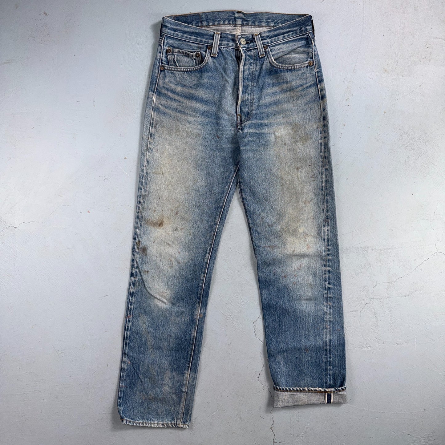 Levis 501 Vintage 80s Redline Selvedge USA XX Jeans Light Wash Act 28x30
