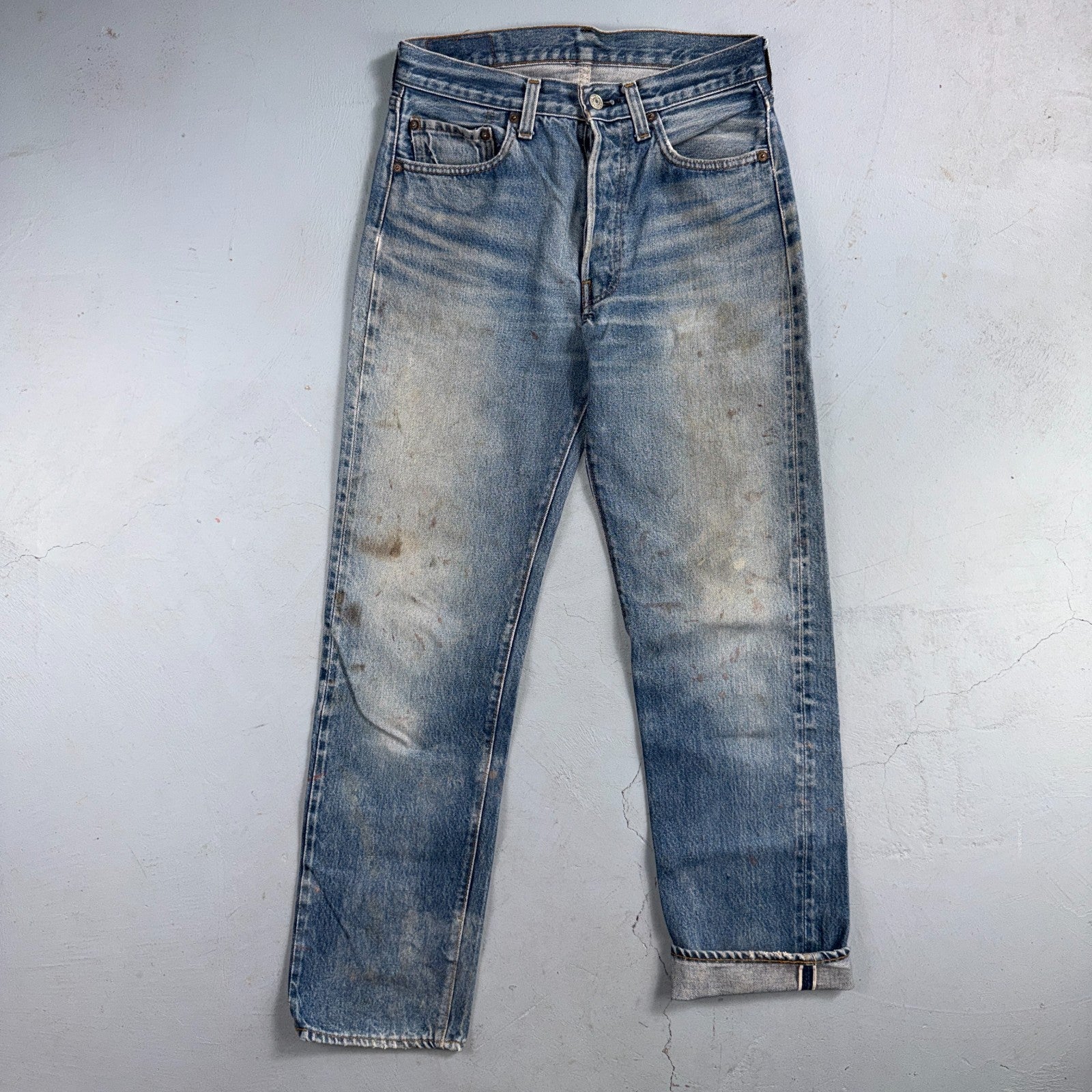 Levis 501 Vintage 80s Redline Selvedge USA XX Jeans Light Wash Act 28x30