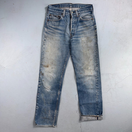 Levis 501 Vintage 80s Redline Selvedge USA XX Jeans Light Wash Act 28x30