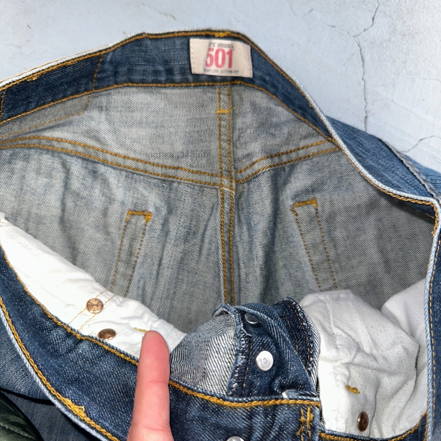 Levis 501 Y2K XX Straight Leg Jeans Blue VTG Med Wash 33x34 Act 31x29