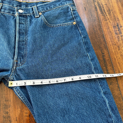 VTG Levis 501 XX Button Fly 90s USA Jeans Denim Straight Capri 34x30 Act 31x26