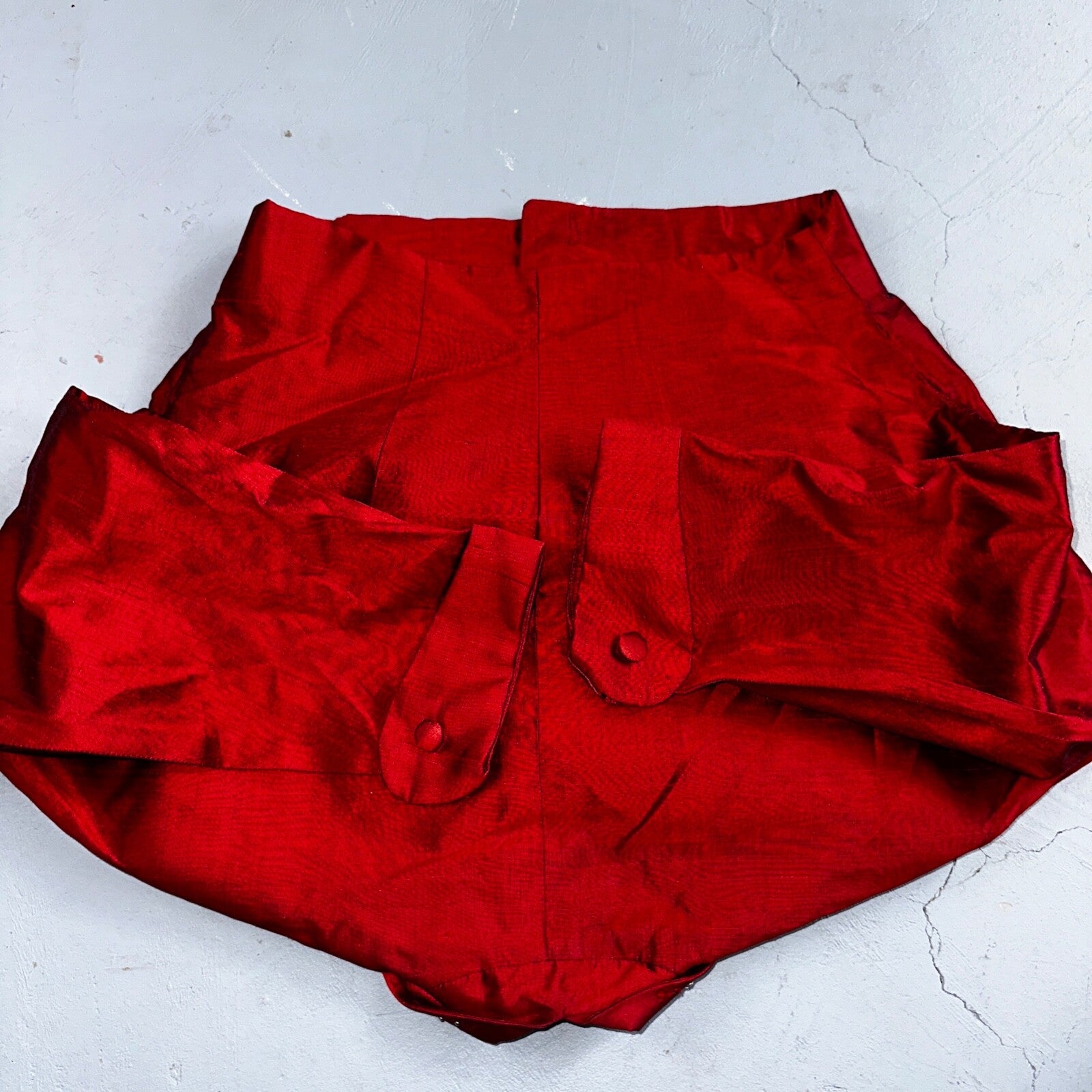 Real Vintage 1940s Lorayne Original Long Red Top Button Down Dress Women's 40s